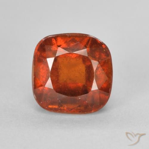 1.91ct Naturale Arancione rossastra Granato hessonite, Cuscino, VS