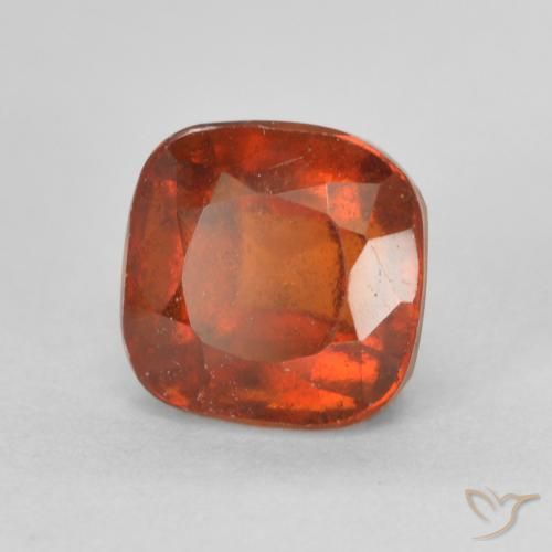 Granato hessonite Arancione rossastra naturale da 1.91 ct, Cuscino, VS
