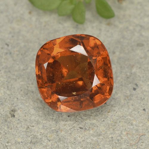 1.86ct Naturale Arancio medio-scuro Granato hessonite, Cuscino, VS-SI