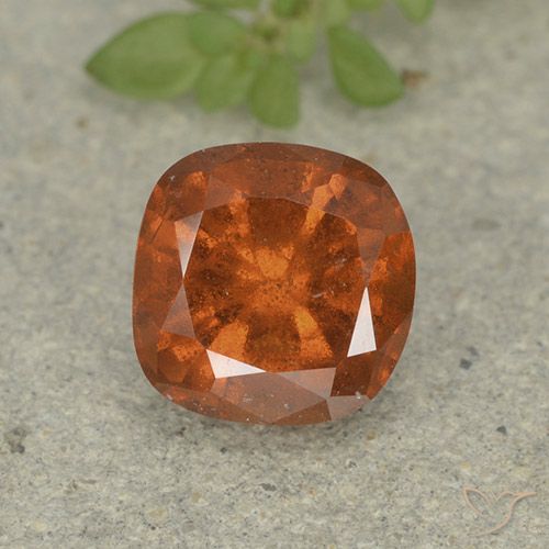 1.74ct Naturale Arancio Medio Granato hessonite, Cuscino, VS-SI