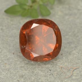 Granato hessonite Arancione rossastra naturale da 1.91 ct, Cuscino, VS-SI