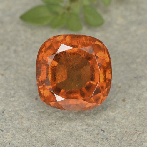1.92ct Naturale Arancione scuro Granato hessonite, Cuscino, VS-SI