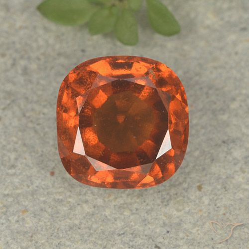 1.91ct Naturale Arancione scuro Granato hessonite, Cuscino, VS