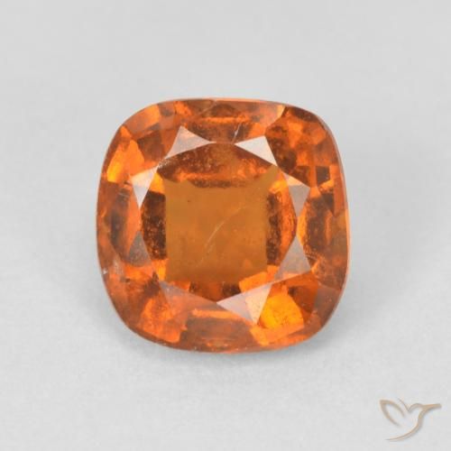 1.83ct Naturale Arancione scuro Granato hessonite, Cuscino, VS-SI