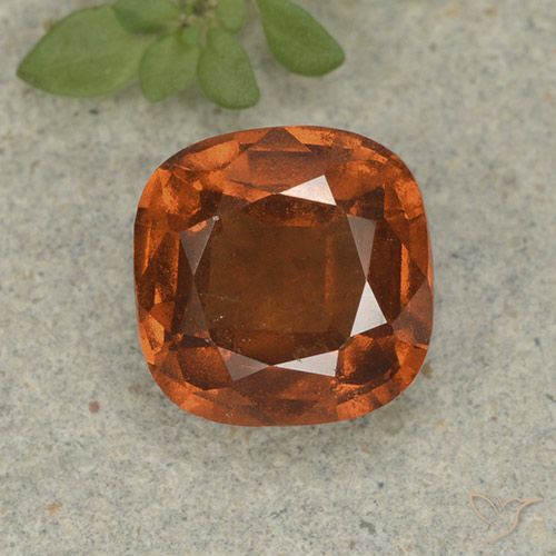 1.86ct Naturale Arancione Ambra Granato hessonite, Cuscino, VS