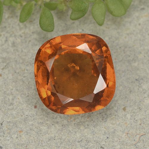 1.94ct Naturale Arancio medio-scuro Granato hessonite, Cuscino, VS