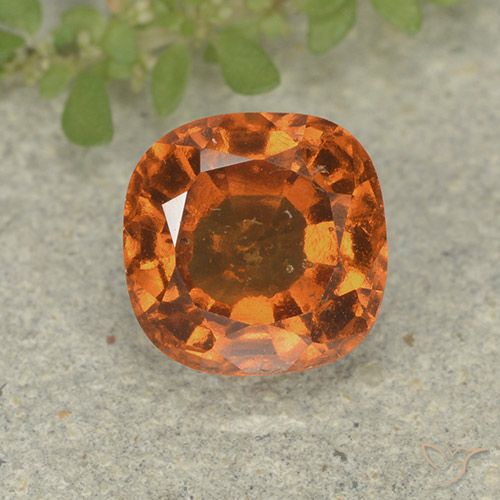 1.88ct Naturale Arancio giallastro Granato hessonite, Cuscino, VS-SI