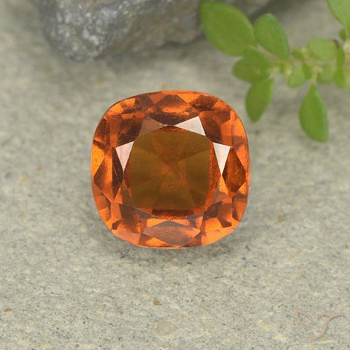 1.95ct Naturale Arancio giallastro Granato hessonite, Cuscino, VS