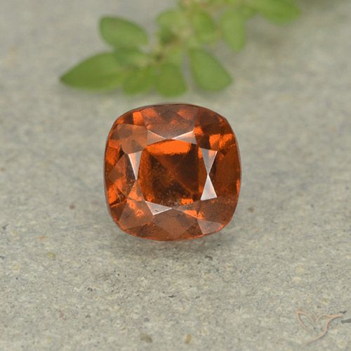 1.92ct Naturale Arancio Medio Granato hessonite, Cuscino, VS