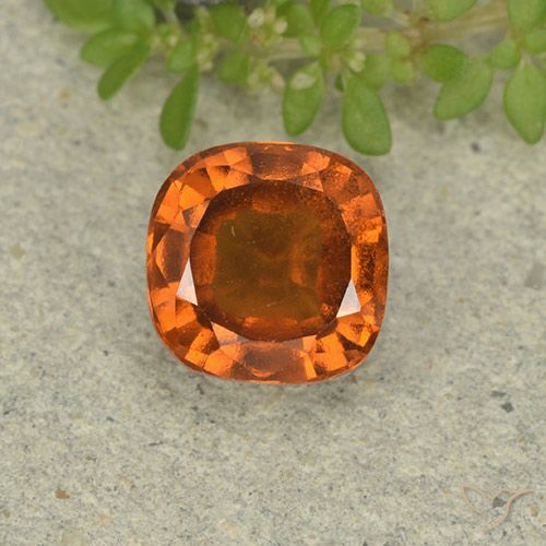 1.78ct Naturale Arancio Medio Granato hessonite, Cuscino, VVS-VS