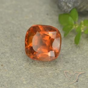 Granato hessonite Arancio giallastro naturale da 1.71 ct, Cuscino, VVS-VS