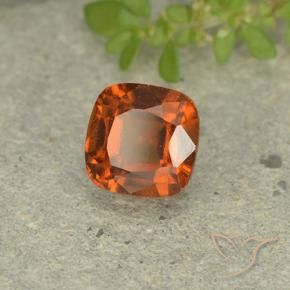 Granato hessonite Arancione scuro naturale da 1.90 ct, Cuscino, VVS-VS