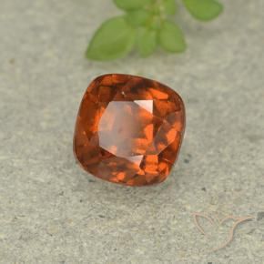 Granato hessonite Arancione rossastra naturale da 1.83 ct, Cuscino, VS