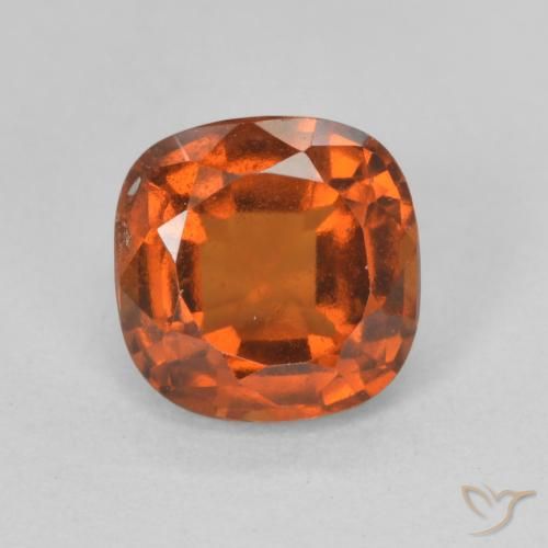 1.93ct Naturale Arancione rossastra Granato hessonite, Cuscino, VS