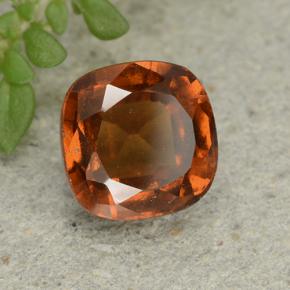 Granato essonite naturale arancione da 1,95 ct, taglio a cuscino, VVS-VS