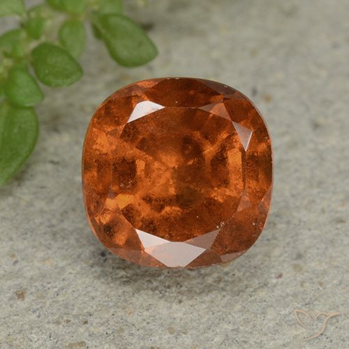 1.95ct Naturale Arancio medio-scuro Granato hessonite, Cuscino, VS-SI