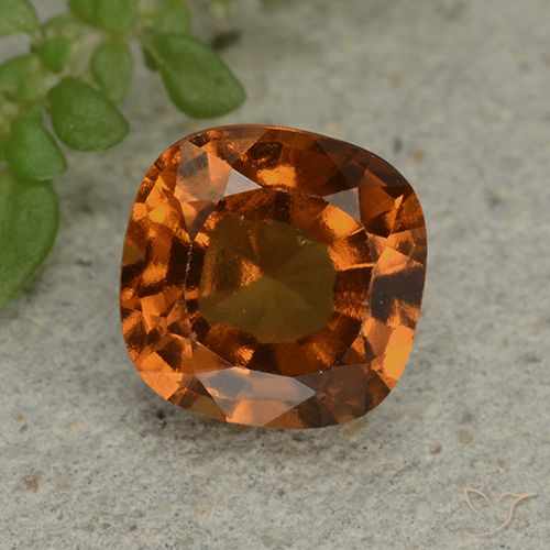 1.84ct Naturale Arancione scuro Granato hessonite, Cuscino, VVS-VS