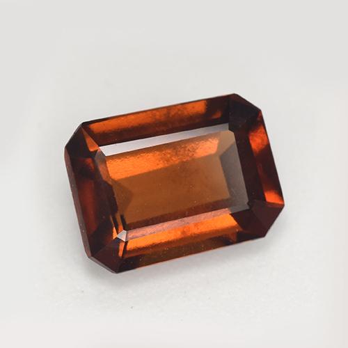 Granato essonite naturale arancione da 2,23 ct, taglio smeraldo, VVS-VS