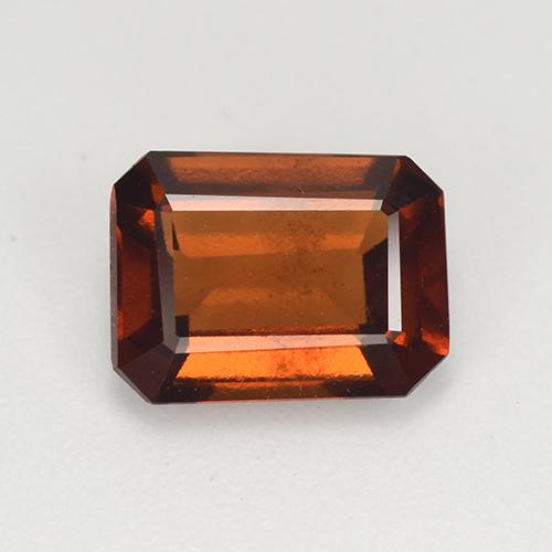 Granato essonite naturale arancione da 2,23 ct, taglio smeraldo, VVS-VS