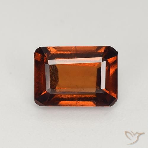 1.95ct Naturale Arancione scuro Granato hessonite, Taglio smeraldo, VS
