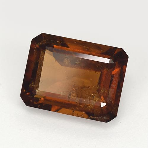 Granato hessonite Arancione scuro naturale da 4.33 ct, Taglio smeraldo, VS-SI