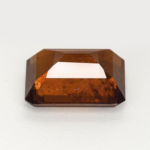 Granato hessonite Arancione scuro naturale da 4.33 ct, Taglio smeraldo, VS-SI