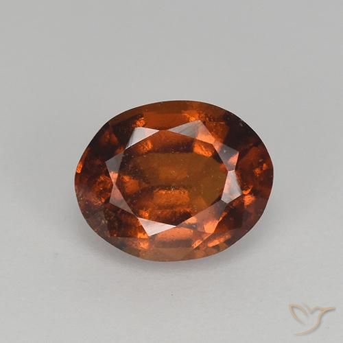 1.48ct Naturale Arancio Medio Granato hessonite, Ovale, VS