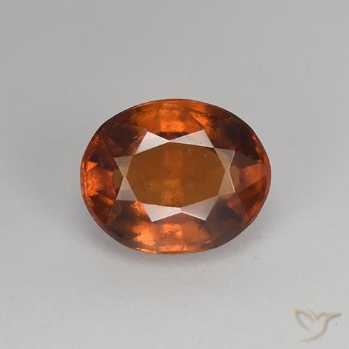 1.37ct Naturale Marrone Cannella Intenso Granato hessonite, Ovale, VS