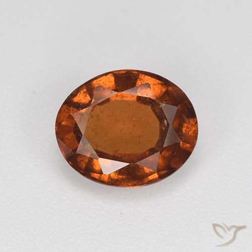 2.00ct Naturale Marrone aranciato Granato hessonite, Ovale, VS-SI