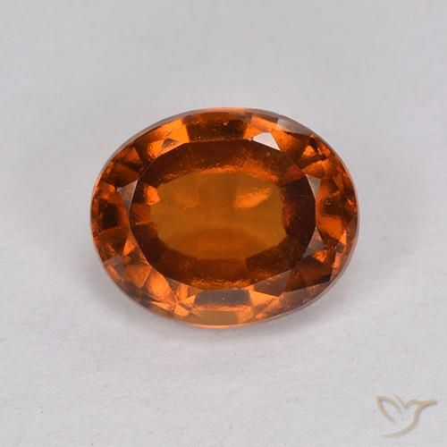 2.16ct Naturale Marrone aranciato Granato hessonite, Ovale, VS