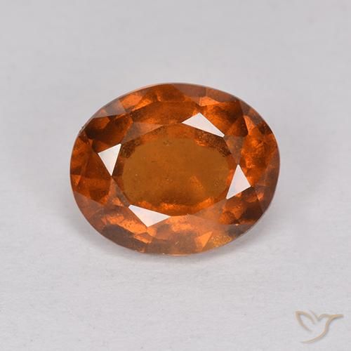 1.84ct Naturale Arancione scuro Granato hessonite, Ovale, VS-SI