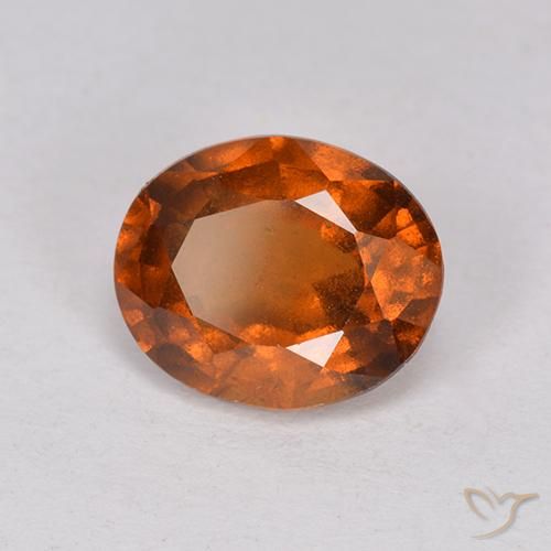 Granato hessonite Arancione scuro naturale da 1.84 ct, Ovale, VS-SI