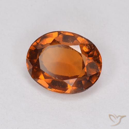 Granato hessonite Arancione scuro naturale da 1.94 ct, Ovale, VS-SI
