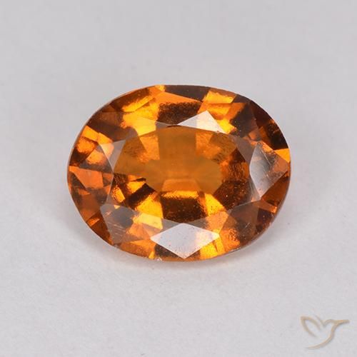 1.78ct Naturale Arancio medio-scuro Granato hessonite, Ovale, VS-SI