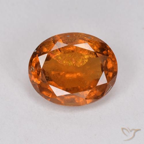 1.98ct Naturale Arancio medio-scuro Granato hessonite, Ovale, VS-SI