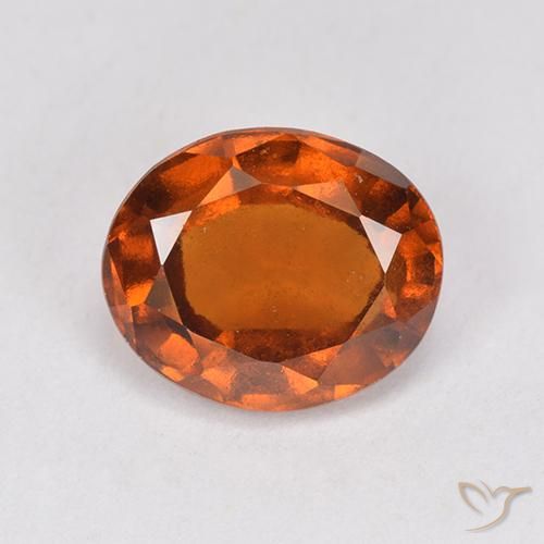 2.46ct Naturale Arancione Ambra Granato hessonite, Ovale, VS-SI