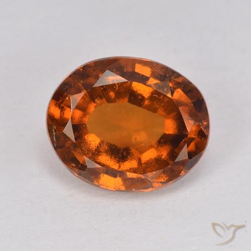 2.56ct Naturale Arancione Ambra Granato hessonite, Ovale, VS-SI