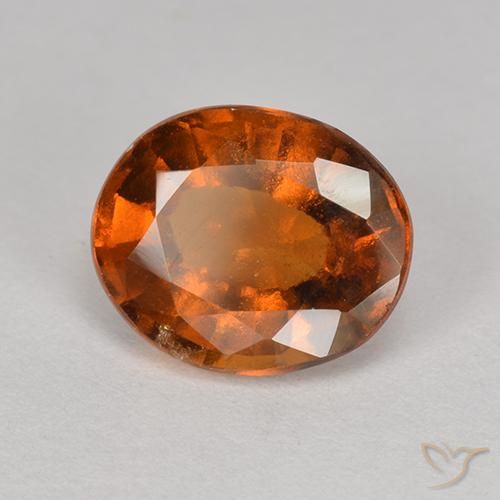 Granato hessonite Arancia Fuoco naturale da 1.76 ct, Ovale, VS