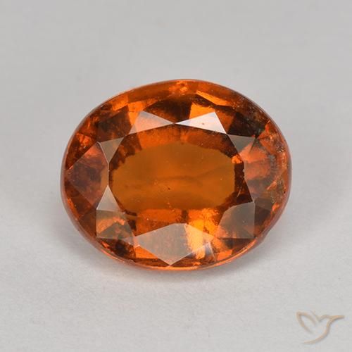 2.07ct Naturale Arancione rossastra Granato hessonite, Ovale, VS