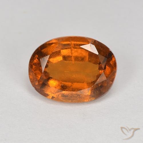 2.01ct Naturale Arancione scuro Granato hessonite, Ovale, VS