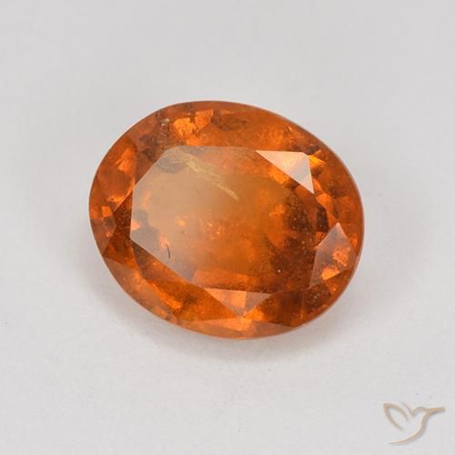 Granato hessonite Arancione scuro naturale da 2.18 ct, Ovale, VS-SI