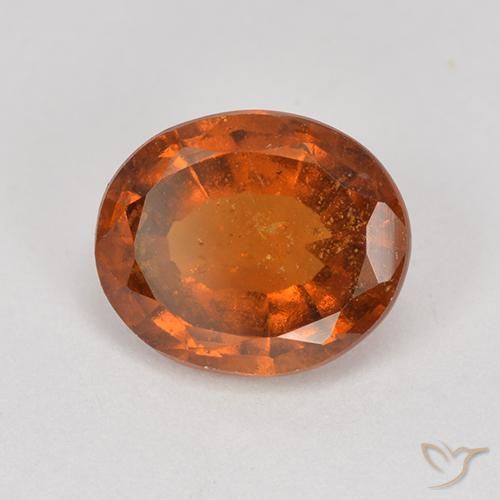 Granato hessonite Arancione rossastra naturale da 1.90 ct, Ovale, VS-SI