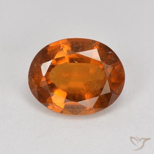2.28ct Naturale Arancione scuro Granato hessonite, Ovale, VS