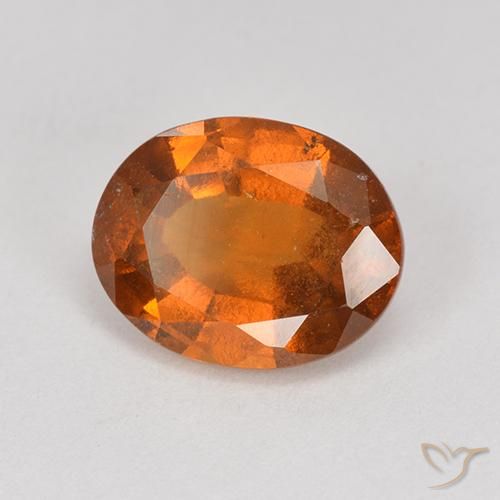 Granato hessonite Arancione scuro naturale da 2.28 ct, Ovale, VS