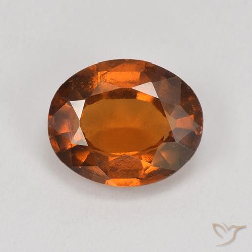 1.88ct Naturale Arancione rossastra Granato hessonite, Ovale, VS