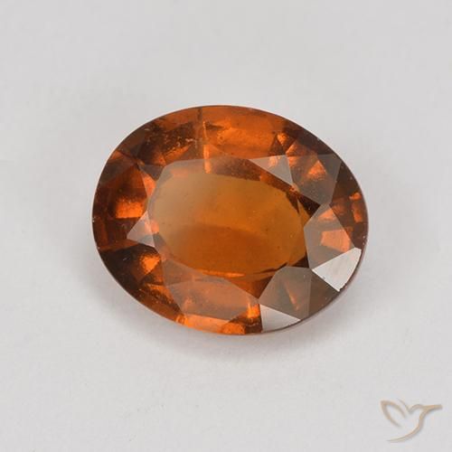 Granato hessonite Arancione rossastra naturale da 1.88 ct, Ovale, VS