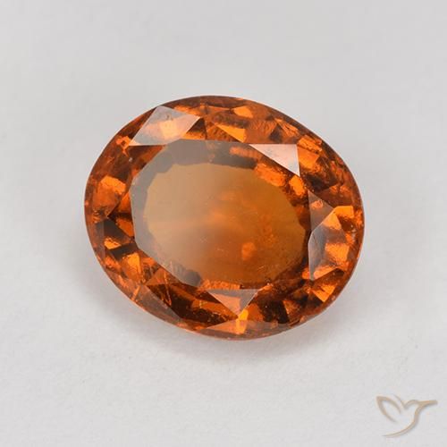 Granato hessonite Arancione scuro naturale da 1.87 ct, Ovale, VS