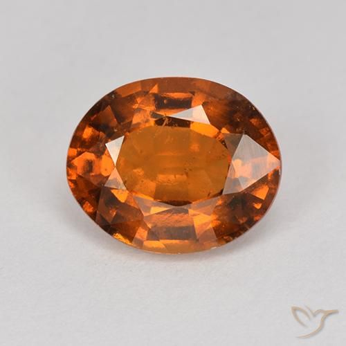 2.23ct Naturale Arancione scuro Granato hessonite, Ovale, VS-SI