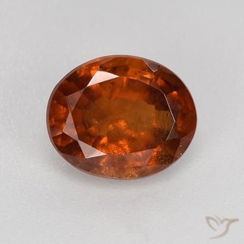 1.87ct Naturale Arancia Fuoco Granato hessonite, Ovale, VS-SI