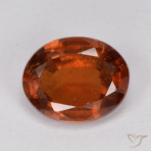 2.55ct Naturale Arancia Fuoco Granato hessonite, Ovale, VS-SI